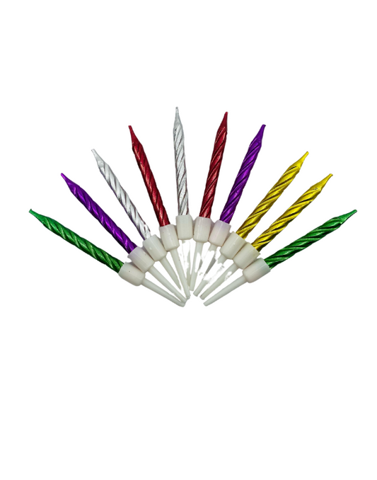 VELA TORNILLO MINI MULTICOLOR X10