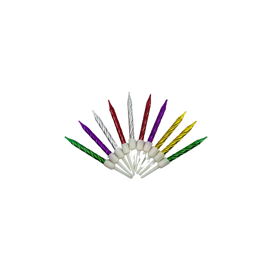 VELA TORNILLO MINI MULTICOLOR X10 "C1"