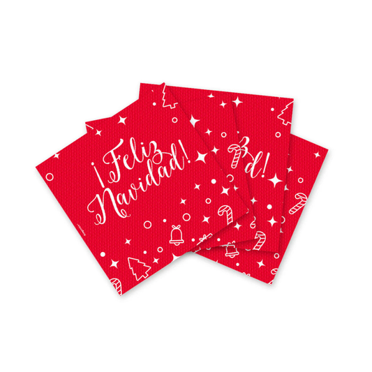 SERVILLETAS NAVIDAD BRILLANTE