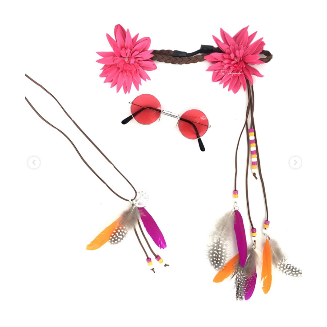 SET HIPPIE CON GAFAS