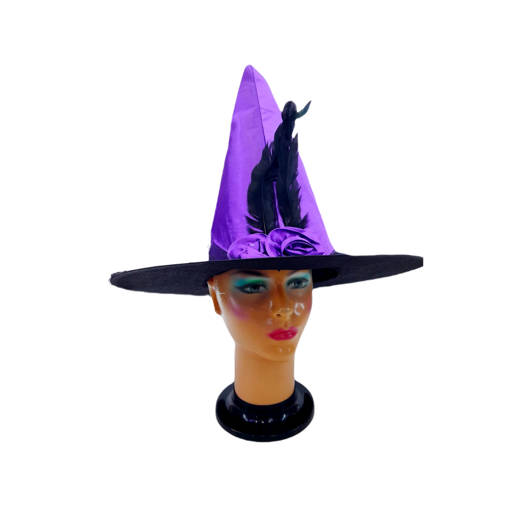 SOMBRERO BRUJA VIOLETA