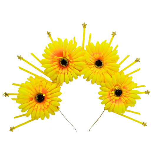 TIARA DE GIRASOLES AMARILLOS
