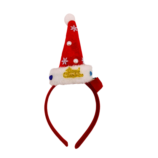 TIARA GORRITO PARADO MERRY CHRISTMAS CON LUCES ROJA