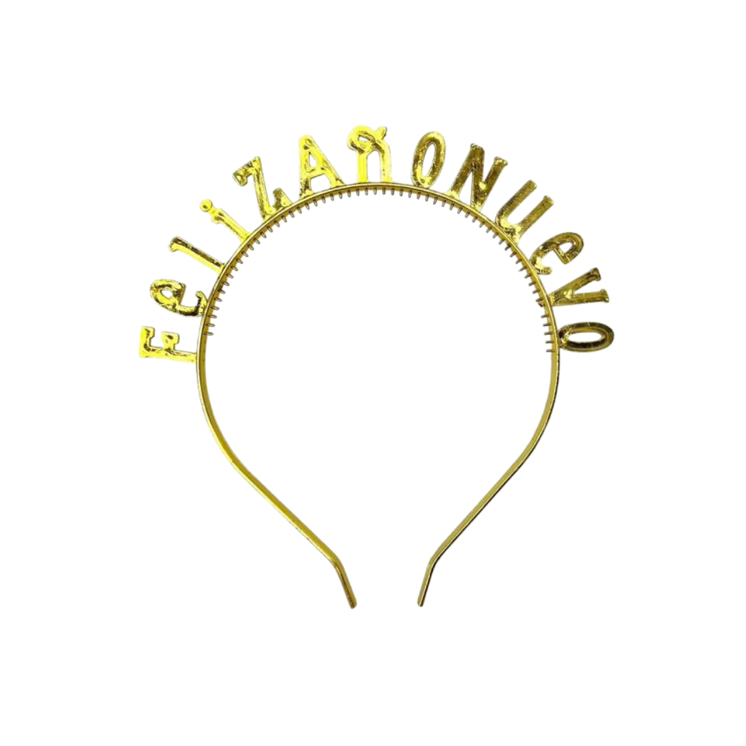 Tiara Metálica Feliz Año Nuevo