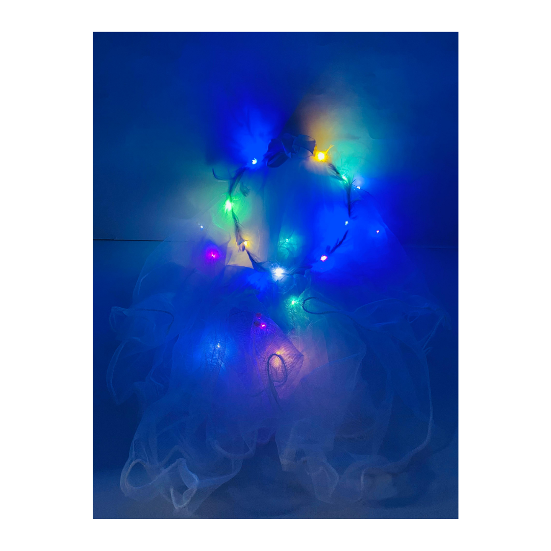 VELO DE NOVIA BLANCO CON LUCES