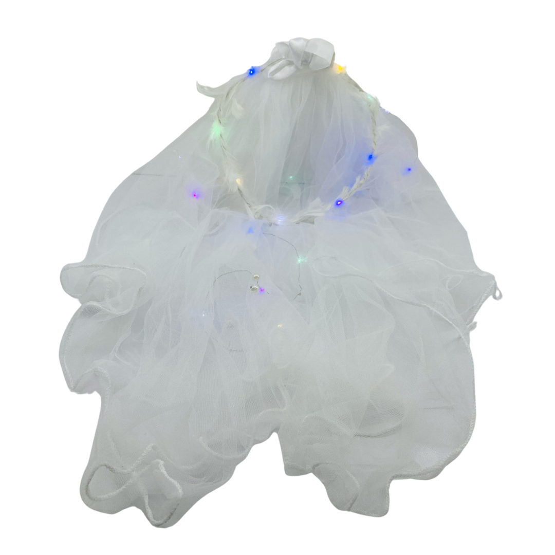 VELO DE NOVIA BLANCO CON LUCES