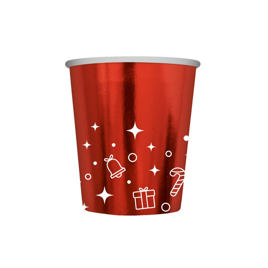 VASOS BRILLANTES FELIZ NAVIDAD